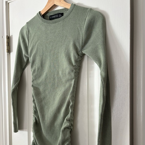 LIONESS Military Minds Long Sleeve Mini Dress Sage - Excellent Condition - XS - Picture 3 of 9